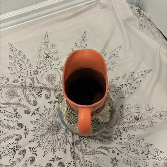 Handcrafted Floral Ceramic Pitcher - Picture 4 of 5